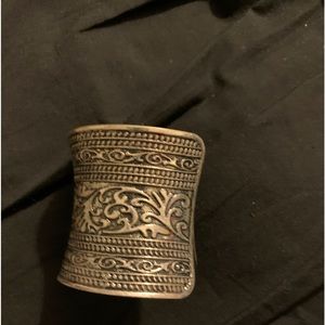 Silver tone cuff bracelet